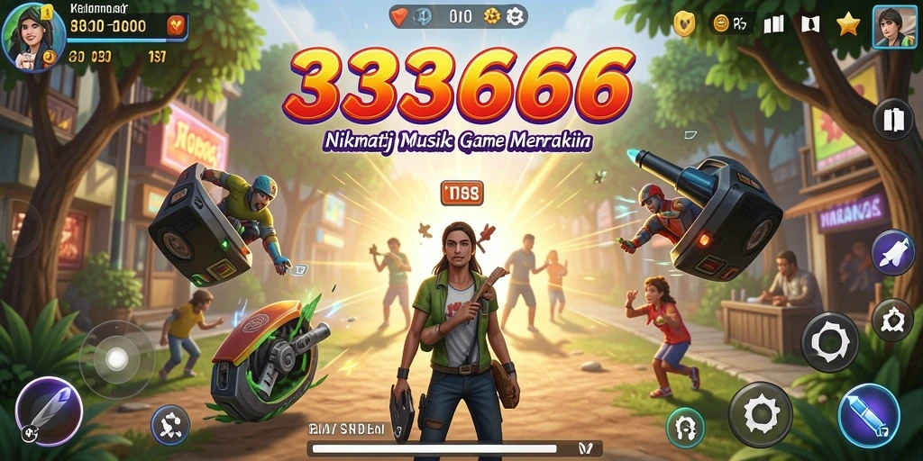 Tampilan gameplay Music yang seru dan interaktif di 333666.