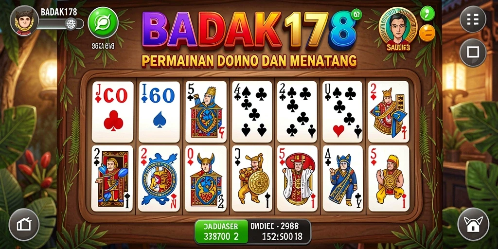 Tampilan gameplay seru dari game Domino BADAK178.