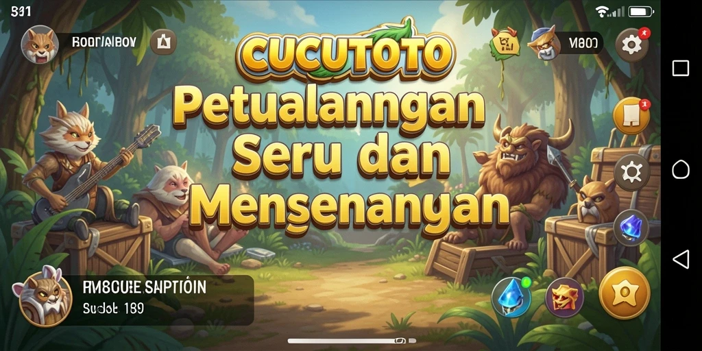 Screenshot gameplay CUCUTOTO menunjukkan aksi eksplorasi seru di dunia petualangan.
