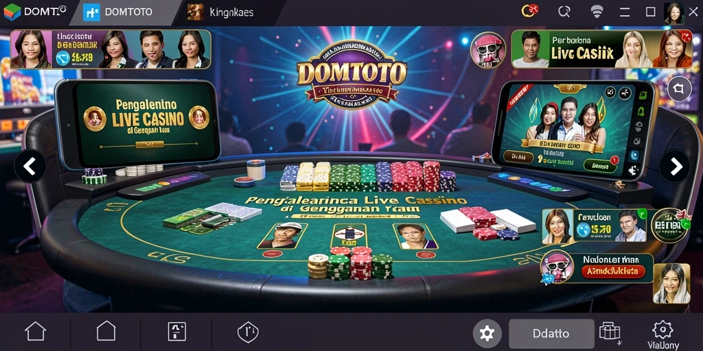 Screenshot dari gameplay Live Casino yang mendebarkan di DOMTOTO.