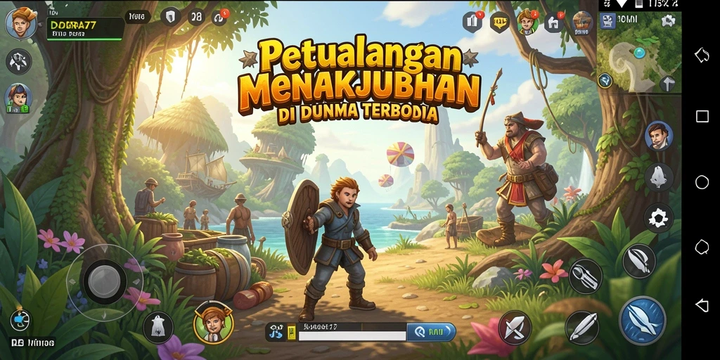 Screenshot DORA77 menampilkan gameplay eksplorasi dunia terbuka yang menarik.