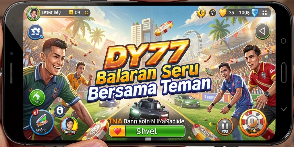 Tampilan gameplay balapan yang mendebarkan di DY777.