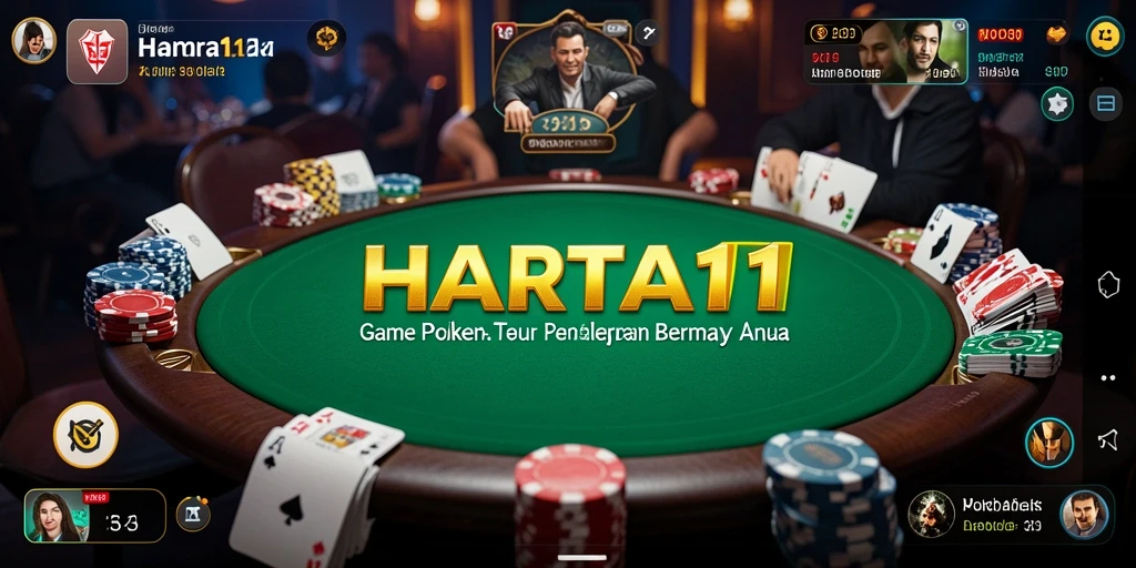 Screenshot HARTA11 menampilkan aksi seru dalam permainan Poker.