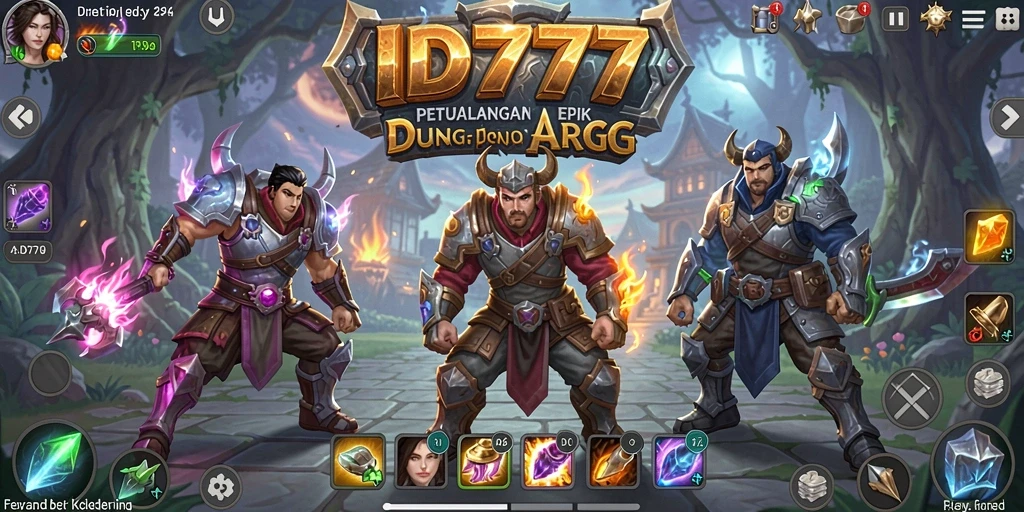Screenshot ID777 menampilkan aksi seru dalam pertempuran ARPG.
