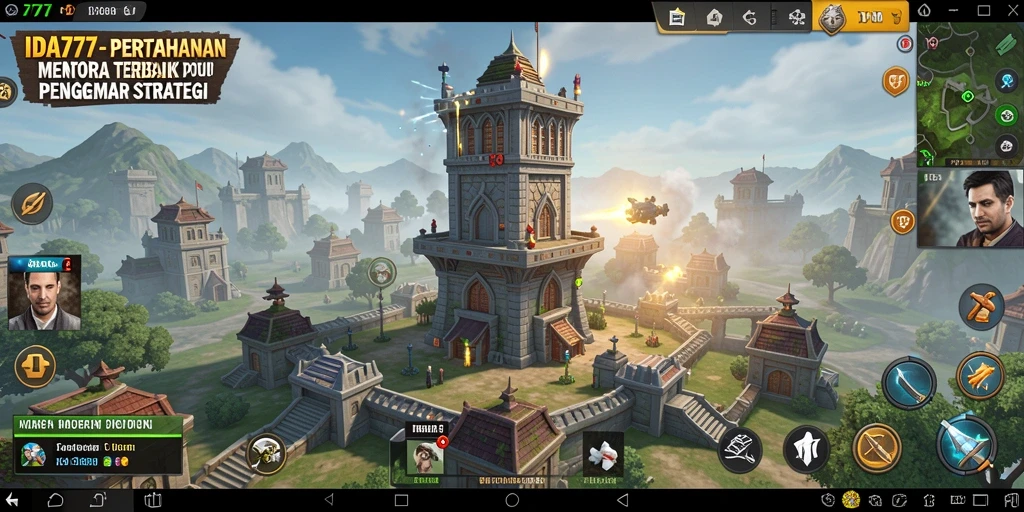 Tampilan gameplay IDA777 yang menegangkan dan penuh aksi Tower Defense.