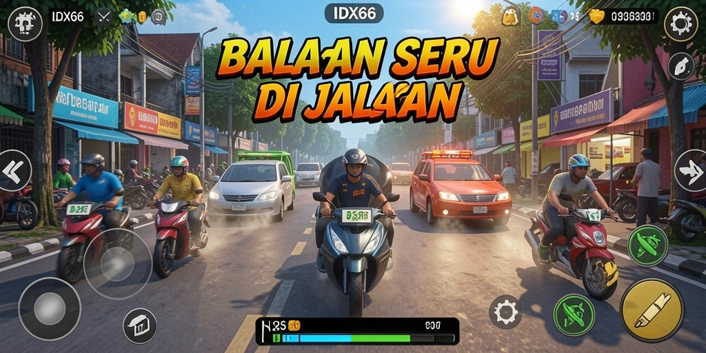 Menampilkan aksi balapan cepat di jalanan yang menantang.
