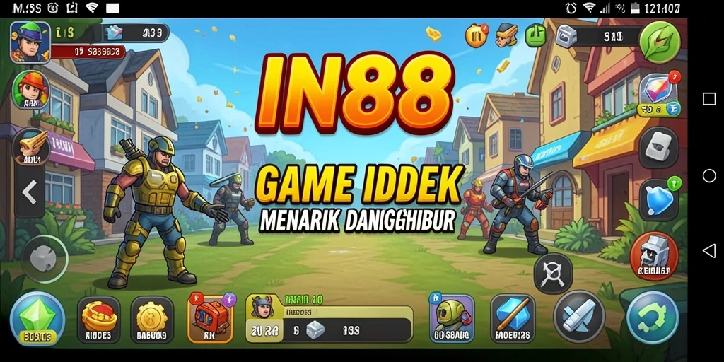 Tampilan gameplay <strong>IN88</strong> yang menarik dalam gaya Idle.