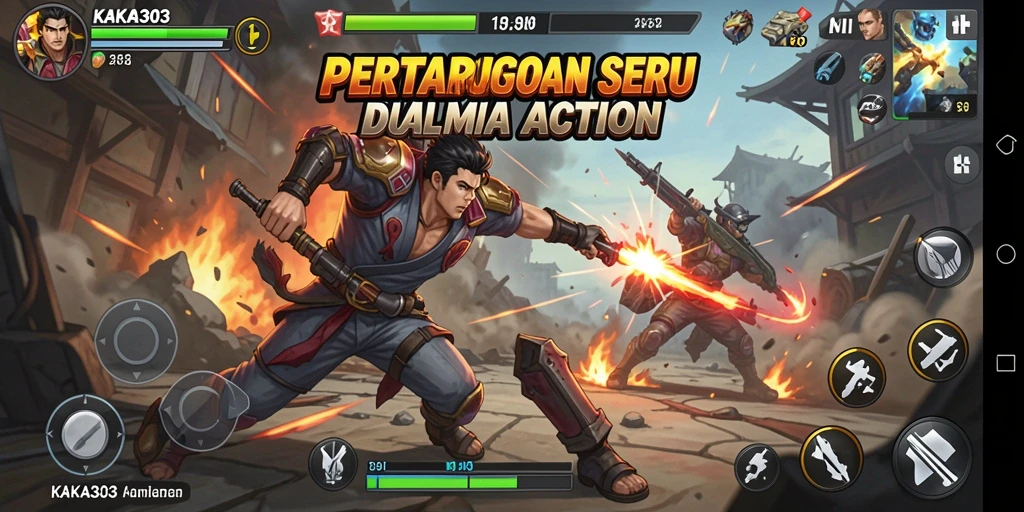 Tangkapan layar gameplay KAKA303 menampilkan aksi seru dalam pertempuran.