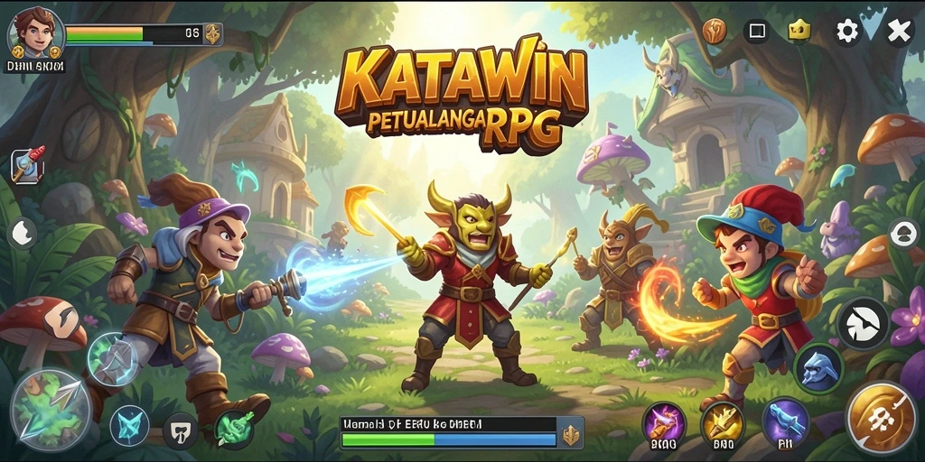 Screenshot gameplay KATAWIN menampilkan aksi seru dalam dunia RPG.