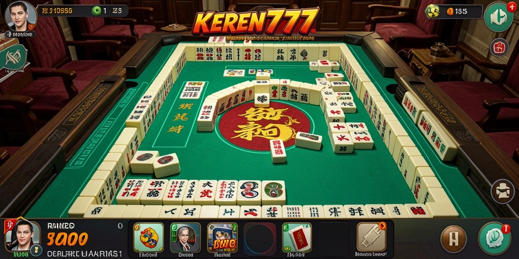 Tampilan gameplay Mahjong yang menarik dan penuh warna dari KEREN777.