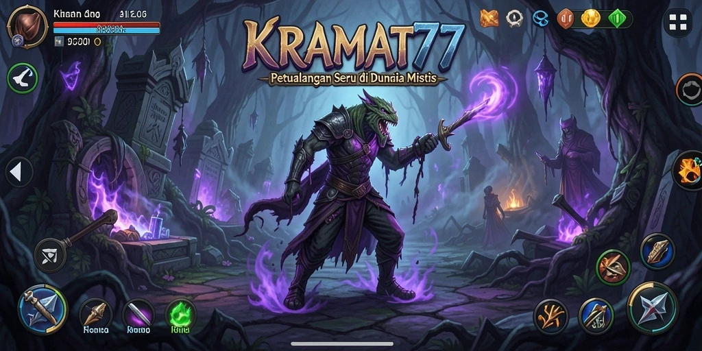 Tampilan gameplay KRAMAT77 yang menegangkan dan menarik.