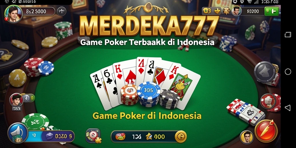 Tampilan gameplay seru di MERDEKA777 dengan aksi Poker mendebarkan.