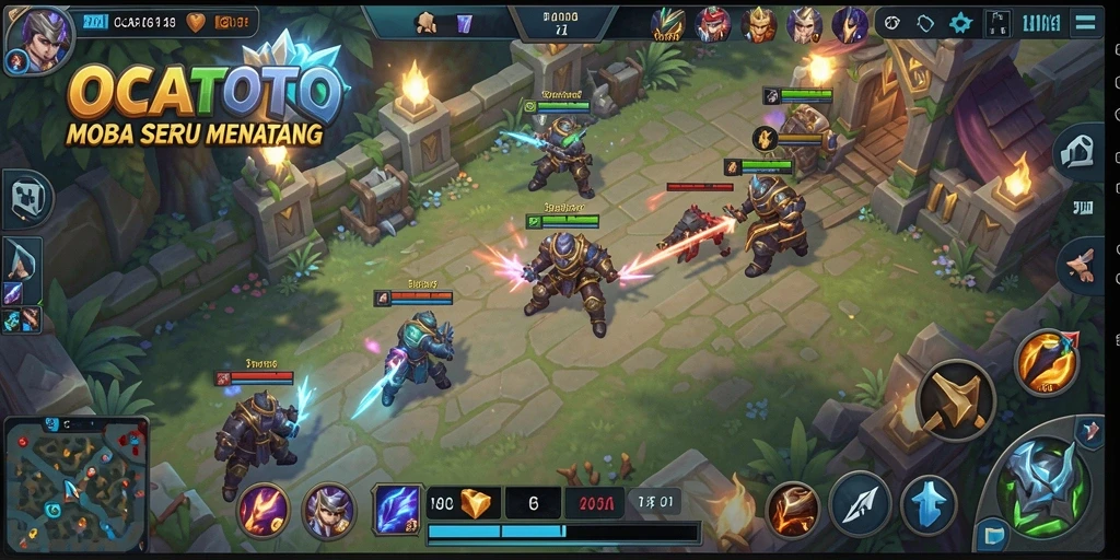 Tampilan gameplay menarik dari OCATOTO yang penuh strategi.