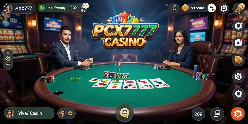 Screenshot gameplay PCX777 menampilkan keseruan permainan Live Casino.