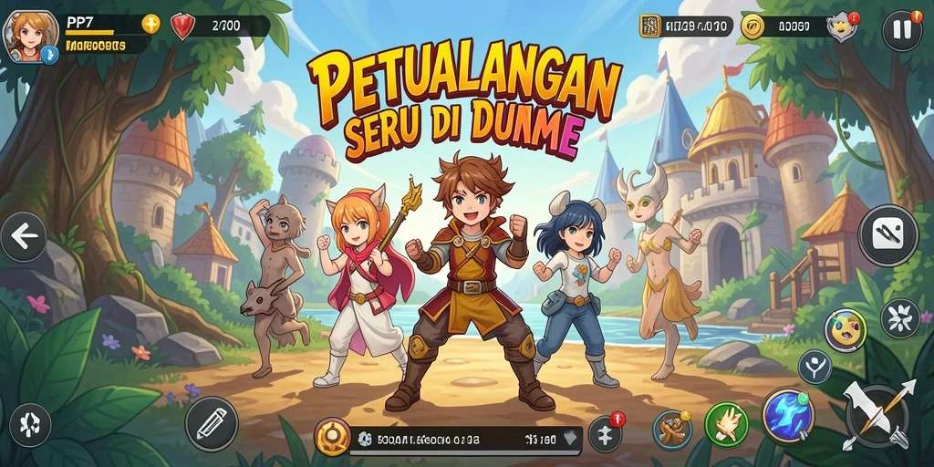 Screenshot PP7 menampilkan karakter anime dalam aksi seru di dunia yang menakjubkan.