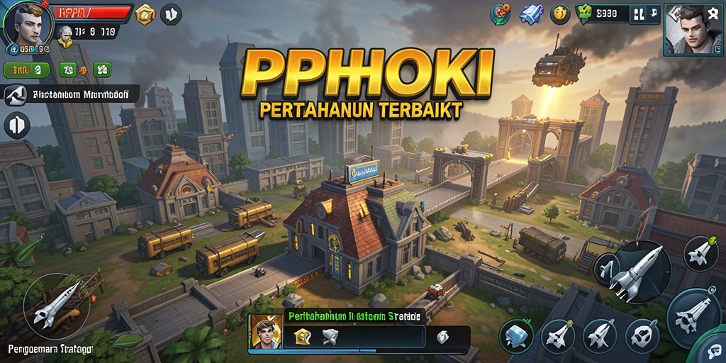 Screenshot dari gameplay Tower Defense PPHOKI yang menegangkan dan strategis.
