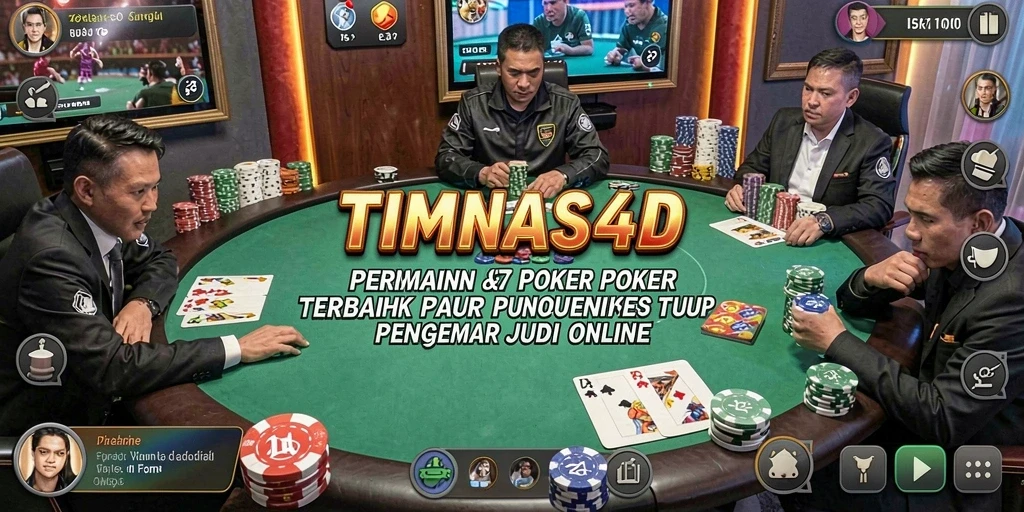 Tampilan gameplay poker yang mendebarkan di TIMNAS4D.