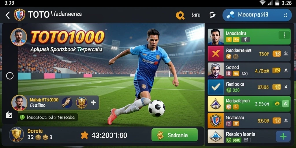 Screenshot utama TOTO1000 menunjukkan tampilan antarmuka pengguna yang menarik dan fungsional.