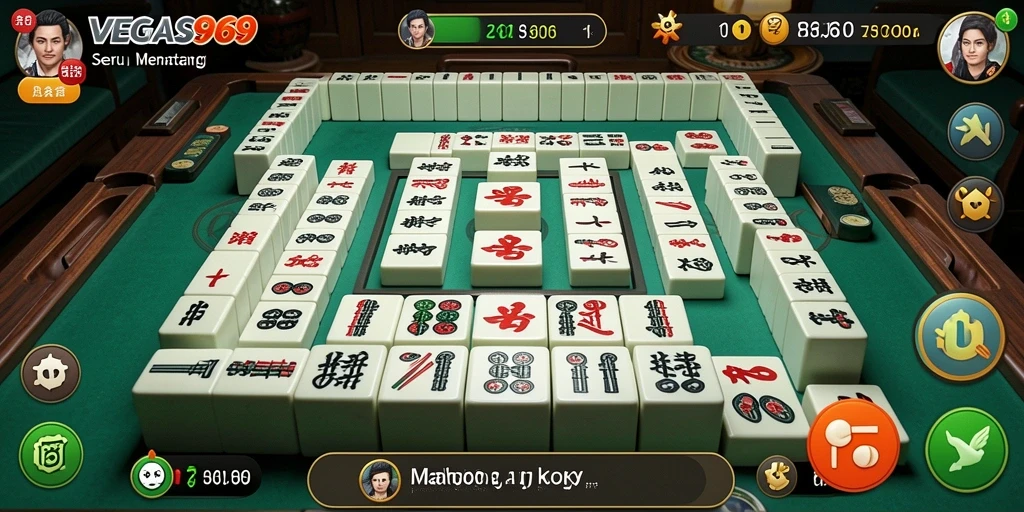 Tampilan gameplay Mahjong yang menarik dan menantang.