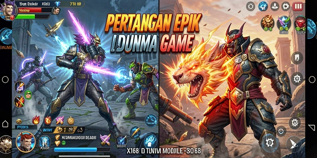 Tampilan gameplay X168 yang penuh aksi dan strategis.