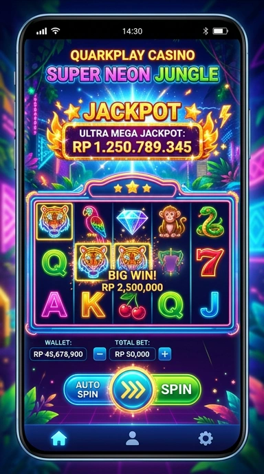 Tampilan utama aplikasi Quarkplay yang menarik.