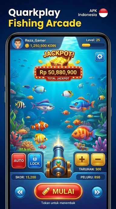 Menu kategori dalam aplikasi Quarkplay yang informatif.